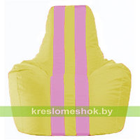 Кресло мешок Спортинг жёлтый - розовый С1.1-257