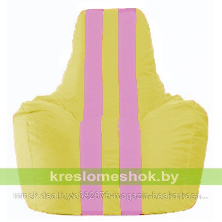 Кресло мешок Спортинг Желтый, розовый (оксфорд/дюспо)