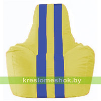 Кресло мешок Спортинг жёлтый - синий С1.1-254