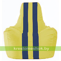Кресло мешок Спортинг жёлтый - тёмно-синий С1.1-451