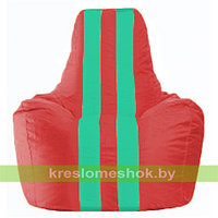Кресло мешок Спортинг красный - бирюзовый С1.1-456