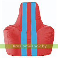 Кресло мешок Спортинг красный - голубой С1.1-179