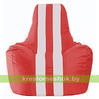 Кресло мешок Спортинг красный - белый С1.1-181