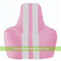 Кресло мешок Спортинг розовый - белый С1.1-189