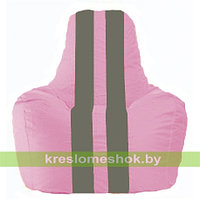 Кресло мешок Спортинг розовый - тёмно-серый С1.1-187