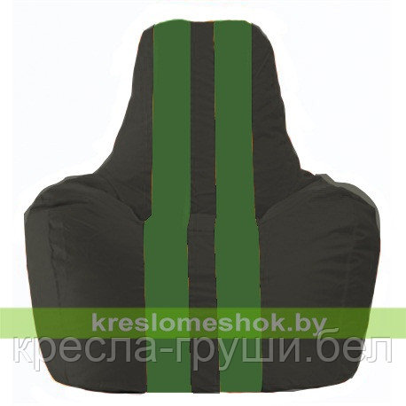 Кресло мешок Спортинг чёрный - зелёный С1.1-397 - фото 1 - id-p53690026