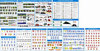 Плакаты ЗНАКИ, РАЗМЕТКА и БЕЗОПАСНОСТЬ ДОРОЖНОГО ДВИЖЕНИЯ Р-Р 70*100 СМ, каждый