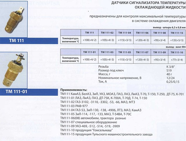 ТМ 111 Датчик сигнализатора температуры - фото 2 - id-p1936015