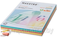 Бумага цветная Maestro color mix pale A4, 5 цв. х 50 л., плотность 80г/м2, 250 листов