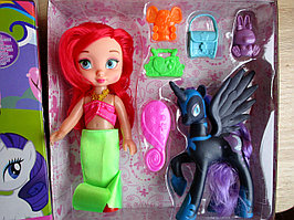 Игровой набор аналог  My Little Pony кукла и пони единорог принцесса Луна 200