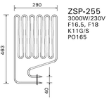 ТЭН Harvia ZSP-255 3000 Вт для Legend PO165, Elegance F16.5, F18, фото 2