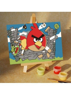 Раскраска по номерам Angry Birds (MA206) 10х15 см, фото 2