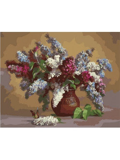 Картина по номерам Сиреневый букет (PC4050037) 40х50 см, фото 2