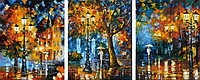 Картина по номерам Осенний вечер (PC34050001) триптих 50х150 см