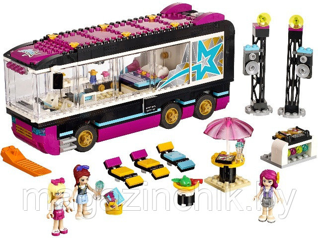 Конструктор 10407 Bela Friends Автобус Поп-звезды 684 дет. аналог Лего (LEGO) Френдс 41106 - фото 4 - id-p53847914