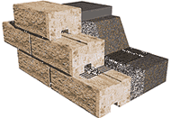 TENAX T-Block - Стены из усиленной почвы с интегральными георешетками и сборным параметром из бетона