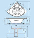 Ванна акриловая 160х160 Triton (Тритон) САБИНА, фото 2