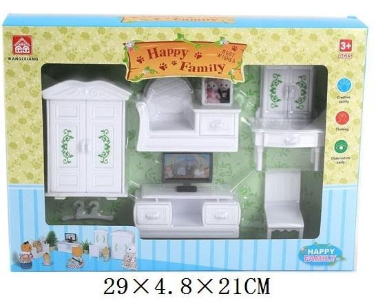 Игровой набор белой мебели с ТВ Happy Family 012-11B - фото 6 - id-p53938211