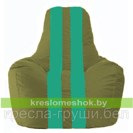 Кресло мешок Спортинг оливковый - бирюзовый С1.1-230 - фото 1 - id-p53946507