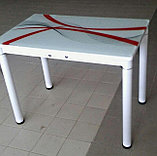 Стеклянный  обеденный   стол 100*60. Кухонный   стол с рисунком А62-106 , фото 2