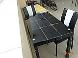 Стеклянный  обеденный стол 1270Х800Х750. Кухонный   стол стеклянный А-105L, фото 3