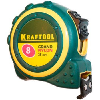 Рулетка KRAFTOOL Grand-Nylon, 8м