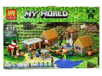 Конструктор Деревня Micro World Майнкрафт 1650 деталей (Minecraft 79351)