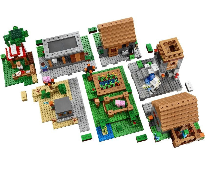 Конструктор Деревня Micro World Майнкрафт 1650 деталей (Minecraft 79351) - фото 3 - id-p53991443