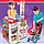 Игровой набор Супермаркет 668-01 с тележкой, набором продуктов, звук, свет, фото 2