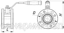 Кран шаровый стальной фланцевый (газовый) КШШС 25-25 полнопроходной компактный