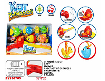 Игровой набор "Кот рыболов" (свет, музыка), ZYB-B0932-3 - фото 2 - id-p54113433