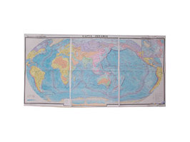 Учебная карта "Карта океанов" (матовое, 2-стороннее лам.)