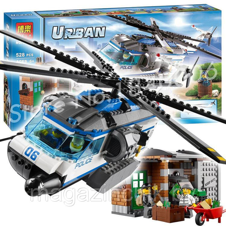 Конструктор 10423 Bela Вертолет наблюдения 528 деталей аналог LEGO City (Лего Сити) 60046 - фото 1 - id-p54129897