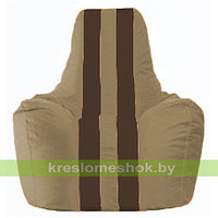 Кресло мешок Спортинг бежевый - коричневый С1.1-93