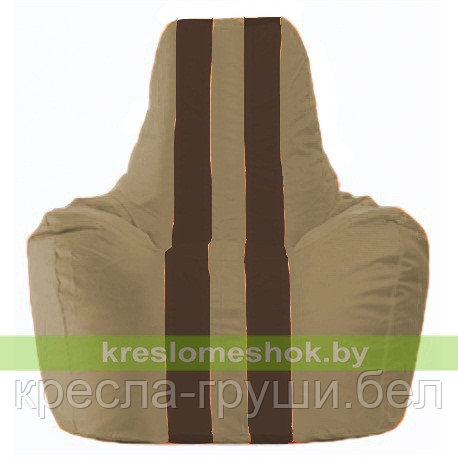 Кресло мешок Спортинг бежевый - коричневый С1.1-93 - фото 1 - id-p54131730