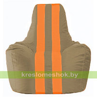 Кресло мешок Спортинг бежевый - оранжевый С1.1-90