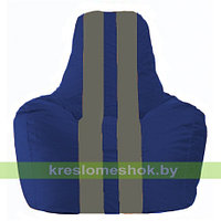 Кресло мешок Спортинг синий - серый С1.1-139