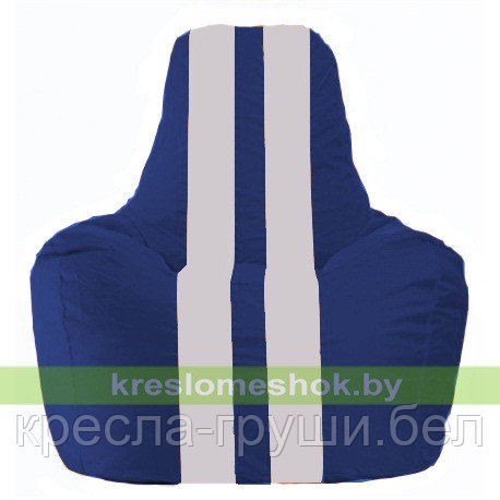 Кресло мешок Спортинг синий - белый С1.1-125 - фото 1 - id-p54149294