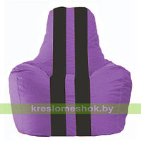 Кресло мешок Спортинг сиреневый - чёрный С1.1-101