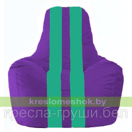 Кресло мешок Спортинг фиолетовый - бирюзовый С1.1-75, фото 2
