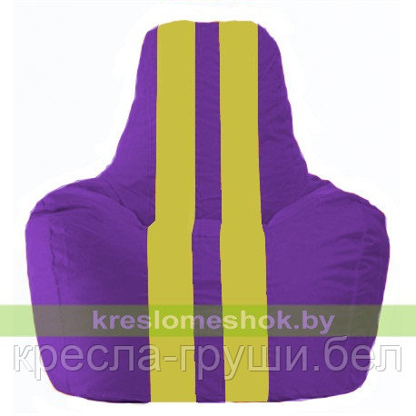 Кресло мешок Спортинг фиолетовый - жёлтый С1.1-35