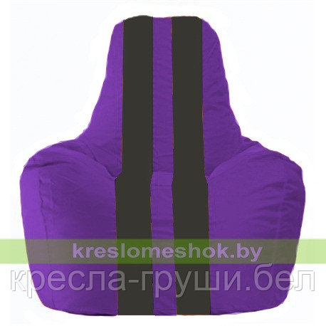 Кресло мешок Спортинг фиолетовый - чёрный С1.1-67, фото 2