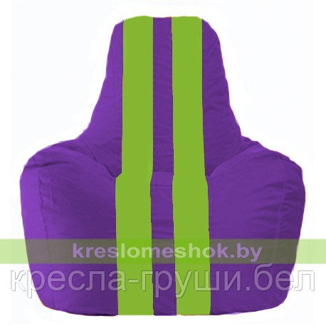 Кресло мешок Спортинг фиолетовый - салатовый С1.1-31