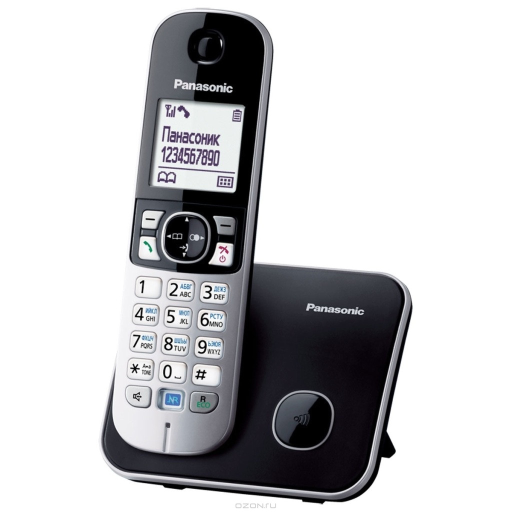 Радиотелефон Panasonic KX-TG 6811 Чёрный-серебристый