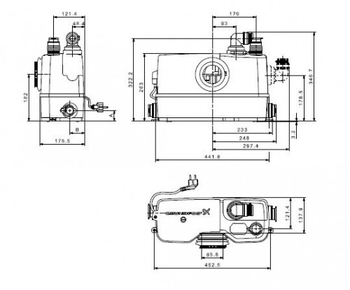 Канализационная установка Grundfos Sololift2 CWC-3 артикул 97775316 - фото 2 - id-p54280827