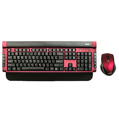 Беспроводной набор клавиатура + оптическая мышь Dialog Katana KMROK-0517U Red