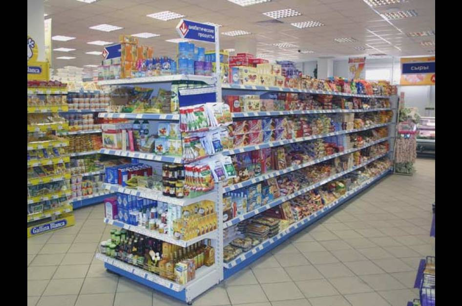 Стеллаж Микрон островной 1413*1000 серии В3