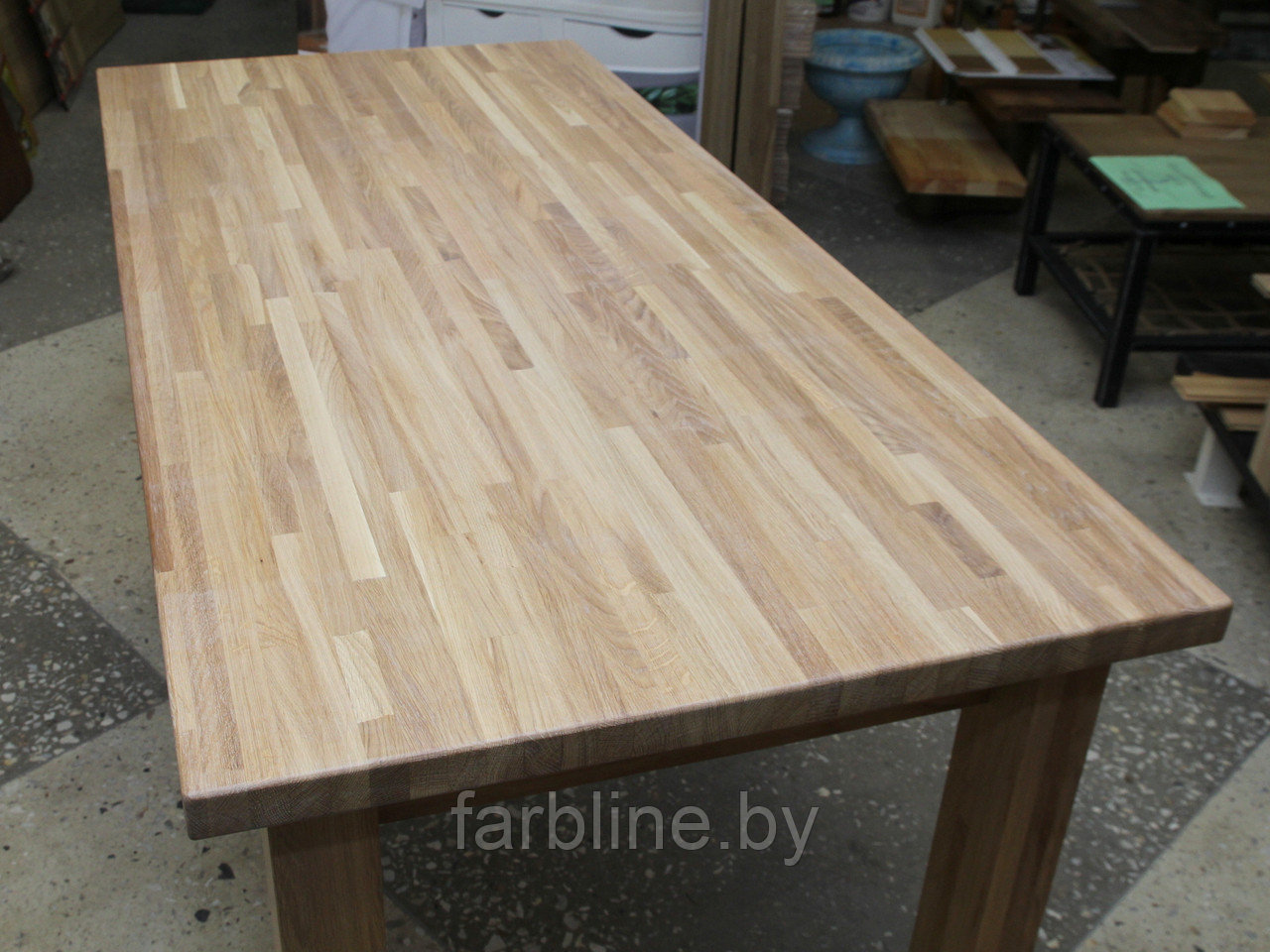 Обеденный стол (массив дуба, размер 1600*750*700, входит в комплект для сборки стола), фото 1