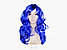 Карнавальный парик синий искусственный, фото 2