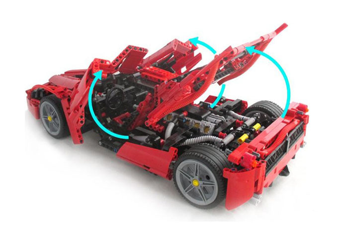 Конструктор Bela 9186 Феррари Enzo Ferrari 1:10 (аналог LEGO Technic 8653) 1359 деталей - фото 4 - id-p54339439